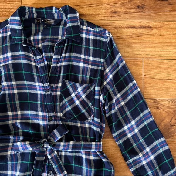 Gap Pendleton Long Sleeve Plaid Shirtdress Medium - Picture 12 of 16